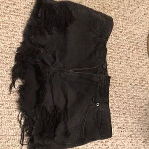 SUMMERS OVER SALE: Black Jean Shorts Size 4